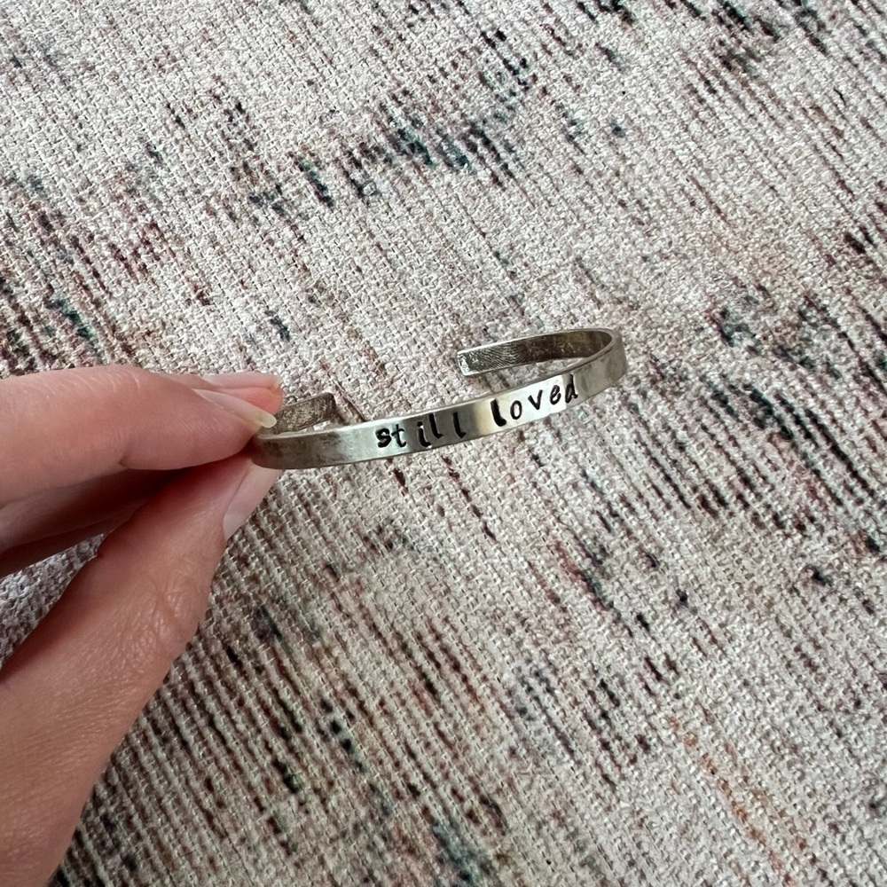 Silver and Gold Engraved Bracelet - Picture 2 of 3